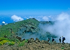 Das Observatorium am Roque de los Muchachos dem höchsten Berg der Insel (2624 km). : Wandergruppe, Wolken